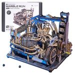 RoWood 3D Puzzles for Adults,Electric Marble Run Model Kits,Wooden Puzzles for Adults,Wooden Model Kits Spaceport,Creative Gifts for Adults&Teens