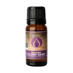 Ecodrop Clary Sage Essential Oil - 10ml Bottle | Pure & Natural Therapeutic Grade Salvia Sclarea Oil | Aromatherapy Diffuser, Massage & Bath Oil for Mood, Stress Relief & Aids Digestion | Organic