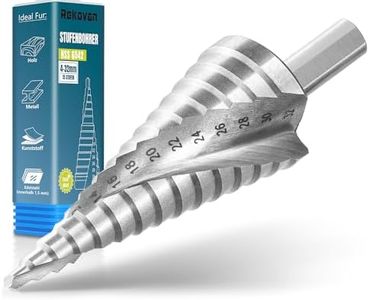 Rekovan Fresa Conica, 4-32mm, Alta Qualità HSS 6542 per metallo, acciaio, legno, ferro, plastica, Punte Coniche 15 livelli, Frese Coniche con gambo da 10 mm, Adatto a tutti i dispositivi