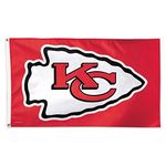 Wincraft NFL Kansas City Chiefs Deluxe Flag, 3-Feetx5-Feet