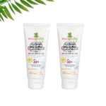 ShuShu Babies Sunscreen For All Skin Type For Babies&Kids|Spf 30+|Plant-Based&Natural|0-12 Years|Moisturizing Lotion|Uva/Uvb Protection|Non-Sticky&Water-Resistant|No Chemicals|60Ml (Pack Of 2)