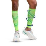 Sorgen Sports Compression Calf Sleeves | 20-30 mm Hg | Ideal for Running, Cycling, Marathons, Athletics & Indoor Training | Helps Reduce Leg Cramps | Boosts Performance & Aids Recovery | Comfortable, Durable & Supportive (Neon Green, L/XL)