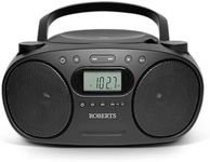 Roberts ZOOMBOXFM AM/FM CD Boombox with Bluetooth, Black
