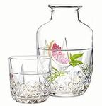 Water Carafe and Glass Set,Crystal 