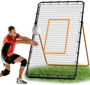 Volleyball Rebounder Net - Portable 7x4 ft Training Equipment for Spike and Smash Practice - 5 Rebound Angles Custom Target Area for Volleyball Sports Training,Orange