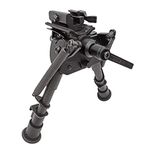 FeelRight 6-9 Inch Tactical Carbon Fiber Hunting Bipod Quick Release Swivel Style with Podlock for Picatinny Rail or Sling Swivel Studs