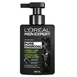 L’Oréal Paris Men Expert Daily Face Wash for Men with Amino Acid for Oily Skin Types, Pure Charcoal, Purifying & Anti Shine Face Care, 180ml