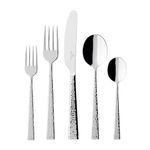 Villeroy & Boch Blacksmith 60-Piece Flatware Set, 18/10 Stainless Steel, Service for 12, Gift Boxed