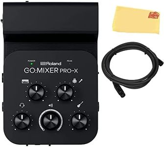 Roland GO:MIXER PRO-X Audio Mixer for Smartphones Bundle with Microphone Cable and Austin Bazaar Polishing Cloth