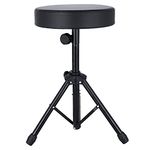 Neowood DT-10 Tripod Style Drum Stool/Throne – Adjustable Height, Comfortable Padded Seat, and Sturdy Steel Base (Black)