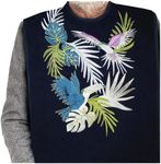 Classy Pal, Adult Bibs for Women & Men, Clothing Protectors for Eating, Senior Adult Bib Terry Cloth Crumb Catcher, Embroidered Design, Waterproof, Reusable, Washable (Tropical)