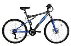 Basis Link DS Full Suspension Mountain Bike, 26" Wheel - Graphite/Blue