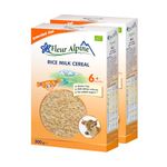 FLEUR ALPINE Organic Rice Milk Baby Cereal - Baby Porridge Pack x2 for Deliciously Smooth Breakfast Meals | Nutritious and Easy to Make Gluten Free Cereal 6+ Months with No Added Sugars | 2x5 Servings