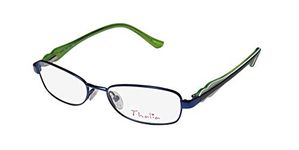 Thalia Fiel Womens/Ladies Rx-able Upscale Designer Designer Full-rim Eyeglasses/Glasses (47-15-125, Navy/White/Green)