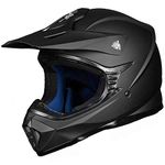 ILM Youth & Kids Dirt Bike Helmets Motocross ATV Dirtbike BMX MX Offroad Full Face Motorcycle Helmet, DOT Approved Model 128YS (Matte Black, Youth-Large)