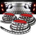 MICTUNING 3Pcs 60 Inch Truck Bed Lights - White Waterproof LED Light Strip with On-off Switch Fuse Splitter Cable for Truck Jeep Pickup RV SUV Vans Cargo Boats and More