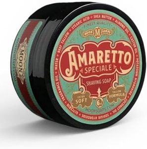 Moon Soaps Amaretto Speciale – Luxury Tallow Shaving Soap with Almond & Dark Cherry Scent, 6 oz
