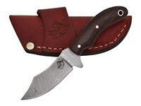 Knives Ranch Horizontal Carry Hunting Knife - Rosewood Handle EDC, Heavy-Duty Cowboy Sheath (2085-IRW)