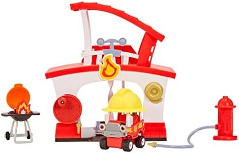 Little Tikes Let’s Go Cozy Coupe Fire Station Playset For Tabletop & Floor Play - Includes Cozy Fire Truck, Rescue Hat, Barbecue Grill & Fire Hydrant - For Toddlers 3+ Years