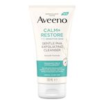 Aveeno Face Calm+Restore Gentle PHA Exfoliating Cleanser (1x 150ml), With Oat Oil and Naturally Derived PHA, Face Cleanser for Sensitive Skin, Exfoliator Gentle Enough for Daily Use