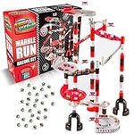 Marble Genius Marble Run Racing Set: 200-Piece Marble Run Racing Set Toys for Kids, Marbles Maze Tower Building Blocks, Marble Race Track Rolling Game, Educational Learning STEM Toy Gift, Racing