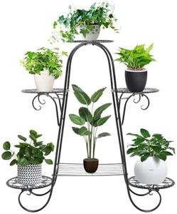 Wrought Iron Flower Stand 3 Tiers Metal Plant Stand Flower Pot Display Holder Shelf for Home Indoor Garden Balcony