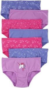 Carter's Girls' Little 7-Pack Underwear, Purple/Blue/Pink Unicorn, 2-3