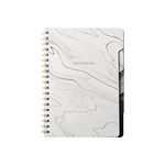 Fringe Studio Large Tab Notebook,Marble Gray, Flexible Paperback Cover, College Ruled, 5 Subject/Die-Cut Dividers, Notebook, 7.25" X 10", 180 Lined Pages (343005), Multicolor