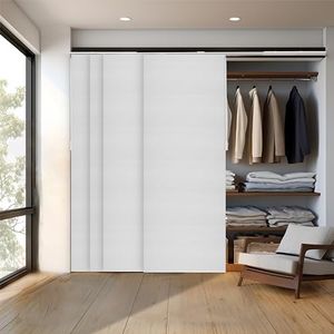 CHICOLOGY Blinds for Sliding Glass Doors , Vertical Blinds for Patio Doors , Room Divider ,Skyrise White (Light Filtering) W:46-86 x H: 0-96 inch