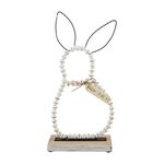 Mud Pie Beaded Bunny Sitters, 4" x 3 1/2", Small