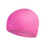 Speedo Unisex Bubble Active+ Swimming Cap | Textured Design, Pink/Purple, One Size