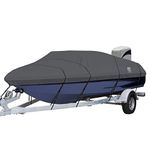 Classic Accessories StormPro Waterproof Heavy-Duty V-Hull Inboard/Outboard Boat Cover, Fits boats 21 ft 6 in - 22 ft 6 in long x 96 in wide