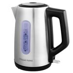 Russell Hobbs Electric Kettle (For Hot Water, Tea or Coffee, 1.7L Capacity, Stainless Steel, Push to open lid, Perfect pour spout, Removable washable filter, Blue illumination, 3000W) Classics 27380