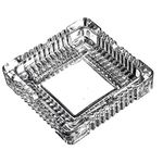 Amlong Crystal Large Classic Square Ashtray 6" x 6" inch.