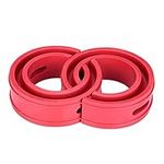 AUTO Performance Booster Kit 2pc Red Car Shock Absorber Buffer Spring Bumper Cushion Type A Car Coil Spring Buffer Cushion/Suspension Shock Absorber Retainer(E) + car spring rubber