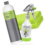 detailmate KochChemie Pol Star Set: KochChemie Pol Star Textile, Leather & Alcantara Cleaner 1L, Detailmate Kwazar Mercury Super Pro, Pol Star Edition 0.5L, 2 Detailmate Microfibre Cloths 240GSM