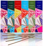 Zahra Premium Hand Rolled Incense- Assorted 6x20 Mesmerizing Incense Sticks Including Lavender, Dragon's Blood, Frankincense Myrrh, Lemongrass, Eucalyptus, and Nagchampa