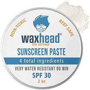 Waxhead Reef Safe Sunscreen Paste - Zinc Sunscreen, Ocean Friendly Sunblock, Waterproof Biodegradable Surf Sunscreen, Kids Sunscreen, Sun Screen Protector for Face (2oz Travel Tin)