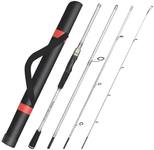 THKFISH Travel Fishing Rods, 4 Piece Spinning Rod with Bag 7Feet Carbon Fiber Lightweight Ultra Portable Fishing Pole for Trout Bass Salmon Sunfish Outfit Travel Fishing