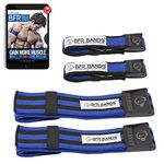 BFR BANDS Occlusion Training By, Pro Bundle, 4 Pack for Arms and Legs, Blood Flow Restriction Help You Gain Muscle Without Lifting Heavy Weights, Strong Elastic Strap + Quick-Release