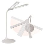 OttLite Dual Shade LED Desk Lamp - 3 Color Temperature Modes, Auto Shut-Off Timer, Adjustable Neck & Touch Activated Controls - Crafting, Sewing, & Studying