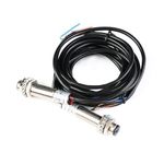 JESSINIE M12 Laser Collimator Photoelectric Switch M12JG-30N1 Laser Sensor Switch Semi Waterproof DC 20 Meters Distance Normally Open B-NPN-O Red Light