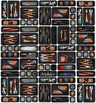 A-LUGEI【42Pcs】【Black】 Tool Box Organizer Tray Divider Set for Socket Wrench Screw Screwdriver, Tool Desk Drawer Organizers and Storage Toolbox, Garage Organizer Rolling Chest Cart Cabinet Accessories