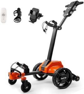 CNDUOLCAO Electric Golf Push Cart with Remote Control, Electric Golf Caddy That Follows You Folding Design Suitable for All Terrains, 36 Hole and Remote/APP/Manual Control