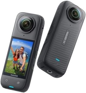 Insta360 X4 Standard-Bundle - wasserdichte 8K 360 Action-Kamera, 4K Weitwinkel-Video, unsichtbarer Selfie-Stick-Effekt, Abnehmbarer Objektivschutz, 135 Minuten Akkulaufzeit, KI-Bearbeitung