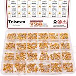 Tnisesm 720 Pcs 24Value Ceramic Capacitor Assortment Kit 0.1uF-100nF DIP Monolithic Multilayer Chip Capacitors in a Box Tn-19