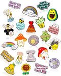 23 Pcs Positive Enamel Pins Inspirational Enamel Lapel Pin Cartoon Cute Pins Motivational Pins for Backpacks Aesthetic Brooch Pin Badges for Women Girl Jeans Jackets Hats Decor (Vivid Style)