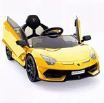 Hetoy Ride on Car for Kids 12V Licensed Lamborghini Electric Vehicles Battery Powered Sports Car with Control, 2 Speeds, Sound System, LED Headlights and Hydraulic Doors