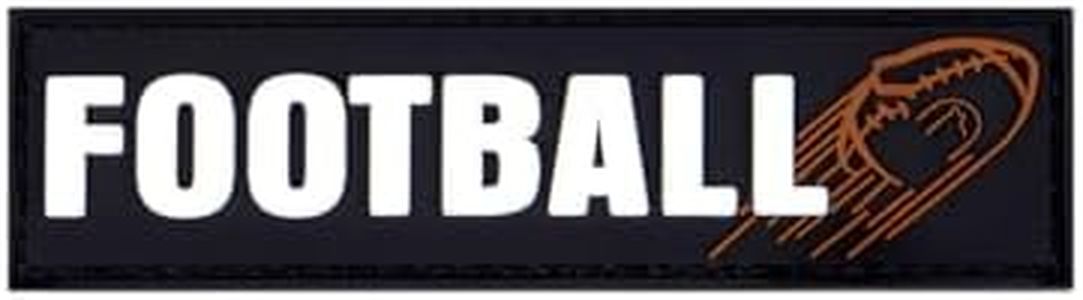 WOLFpak Patch (Football) Tactical Patch, Custom PVC Patch, Hook and Loop for Bags & Vests