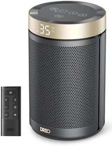 DREO Space Heater for Indoor Use, 1500W PTC Ceramic Safety Heater with Thermostat for Bedroom Home Office, Portable Electric Heaters with Remote, 3 Modes, Overheat & Tip Over Protection, 12H Timer